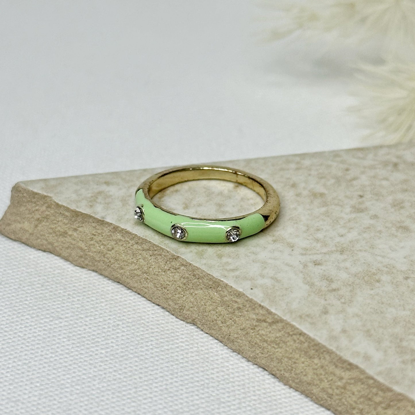 Green Charm Ring