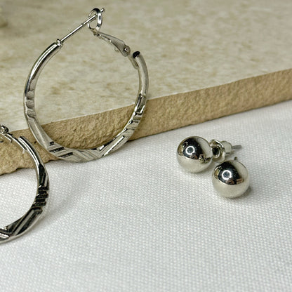 Silver Cascade Hoops